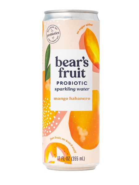 Mango Habanero Probiotic Sparkling Water – Bear's Fruit